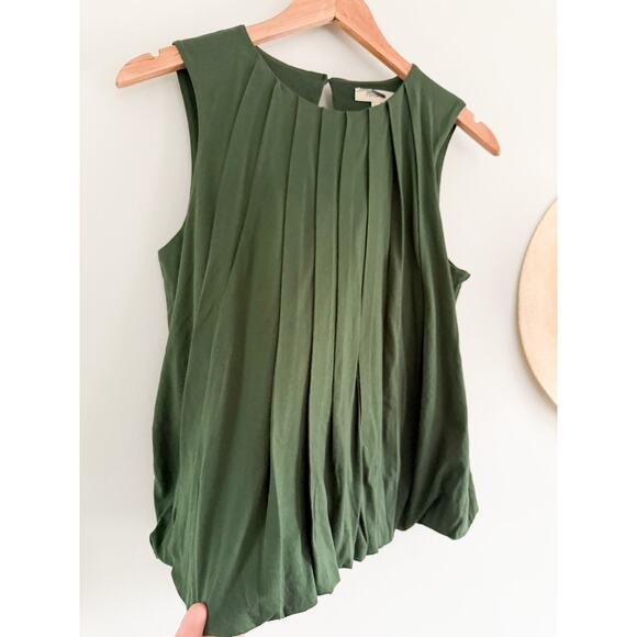 Madewell | NWT | Sleeveless Crewneck Bubble Top Summit Green | Sz XS - Picture 4 of 8